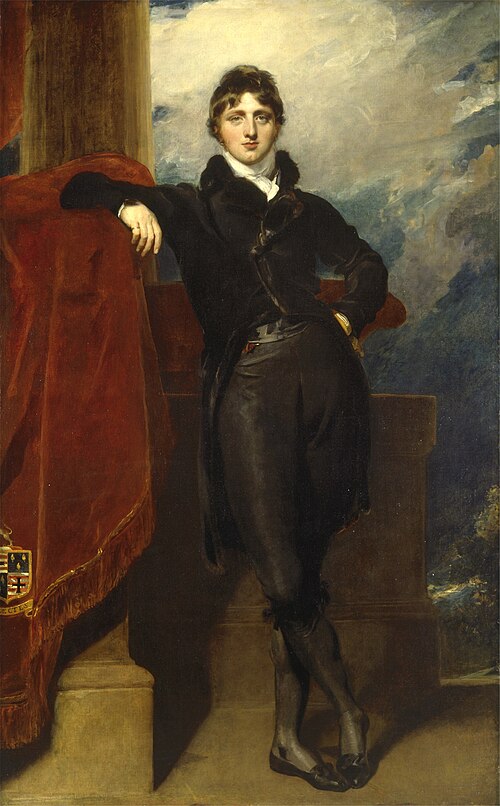 A portrait of Granville Leveson-Gower shortly before his marriage, by the artist Thomas Lawrence