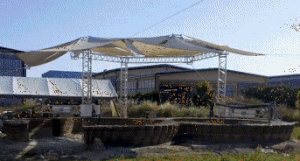 As of 2021, the clay-mixture house Tecla can be printed in 200 hours, while the mixture may take weeks to dry. Timelapse of 3D-printer construction of the clay house "Tecla" v1.0 (cropped).gif