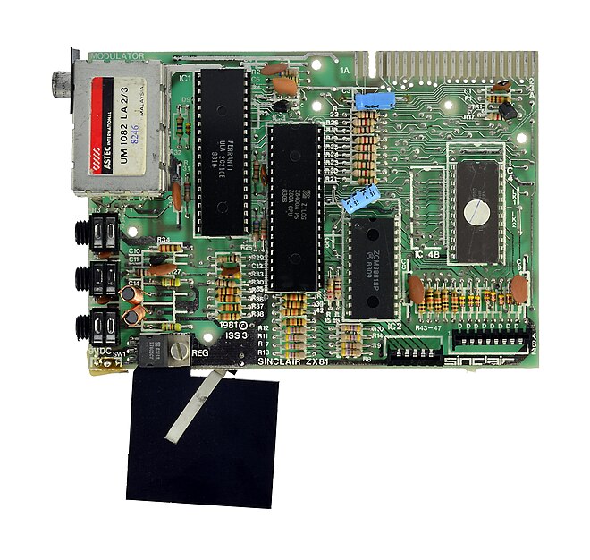 Timex Sinclair 1000 Motherboard Top