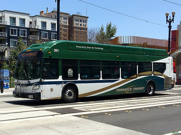 Torrance Transit 2012 New Flyer Xcelsior on Route 3 in Downtown Long Beach