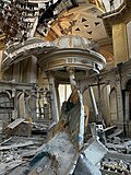 Интерьер Спасо-Преображенского собора после ракетного удара