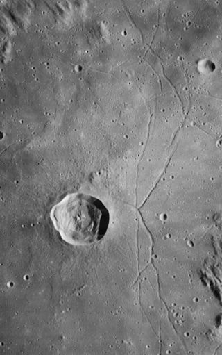 <span class="mw-page-title-main">Triesnecker (crater)</span> Crater on the Moon