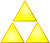 Das „Triforce“-Symbol, repräsentiert die The-Legend-of-Zelda-Videospielreihe.