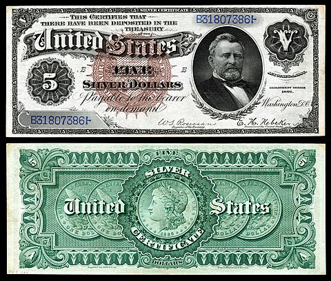 Series 1886 $5 Ulysses Grant