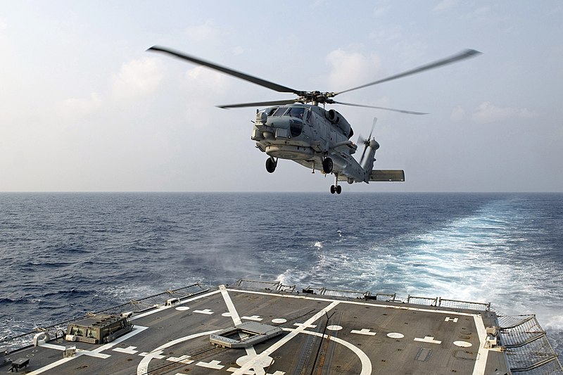 File:US Navy 090616-N-9123L-080 An SH-60B Sea Hawk helicopter assigned to the Warlords of Anti-submarine Squadron Light (HSL) 51, prepares to land aboard the guided-missile destroyer USS McCampbell (DDG 85).jpg