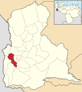 Locatie van de gemeente in Táchira