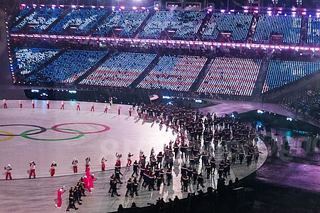 2018 Winter Olympics in South Korea,  · opening ceremony on February 9, 2018 Eröffnungszeremonie in Pyeongchang am 9. Februar 2018