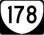 State Route 178 маркер