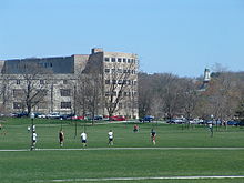 The Drillfield looking towards Newman Library Virginiatech-newmanlibrary-fromdrillfield.JPG