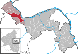 Läget för Weiler bei Bingen i Landkreis Mainz-Bingen