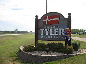 Welcome sign to Tyler, Minnesota.jpg