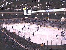 Pregame warm-up at Wendler Arena Wendler arena pregame.jpg