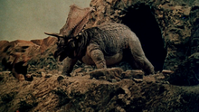 The Chasmosaurus from When Dinosaurs Ruled the Earth When Dinosaurs Ruled the Earth (1970) trailer - Chasmosaurus 2.png