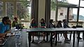 Wikimania 2016-Marta & student volunteers follow workshop in editing Wikipedia (1).jpg