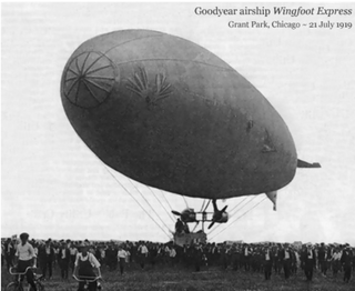 <i>Wingfoot Air Express</i> crash 1919 in-flight fire and crash of a blimp in Chicago, Illinois, United States