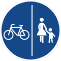 Sign 241-30 Separated pedestrian and bicycle path