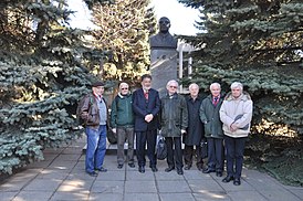 А. Г. Дорошкевич (крайний слева) на конференции, посвященной 100-летию Я. Б. Зельдовича в Минске (2014 год)