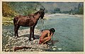 "Apache Indian at Navajo Rio, Arizona." Fred Harvey series. (NBY 22660).jpg