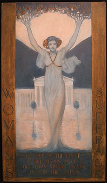 'Woman's Suffrage' by Evelyn Rumsey Cary, 1905. 'Woman's Suffrage' by Evelyn Rumsey Cary, 1905, Wolfsonian-FIU Museum.JPG