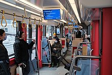 Inside a Skoda Artic X34 tram. Skoda Artic inside.jpg