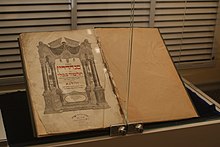 Early printing of Tractate Sanhedrin, originally belonging to a synagogue in Bobruisk Talmud Vavilonski. Traktat Sangedryn 01.JPG