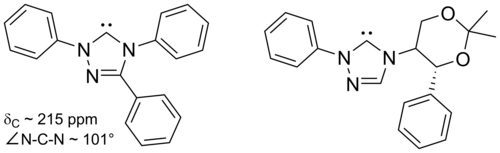 Examples of 1,2,4-triazol-5-ylidenes. 1,2,4-triazol-5-ylidenes.png