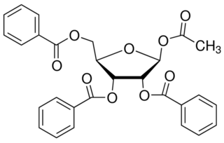 1-<i>O</i>-Acetyl-2,3,5-tri-<i>O</i>-benzoyl-beta-<small>D</small>-ribofuranose Chemical compound