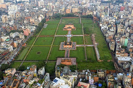 Lalbagh Fort aerial view in Dhaka, Bangladesh