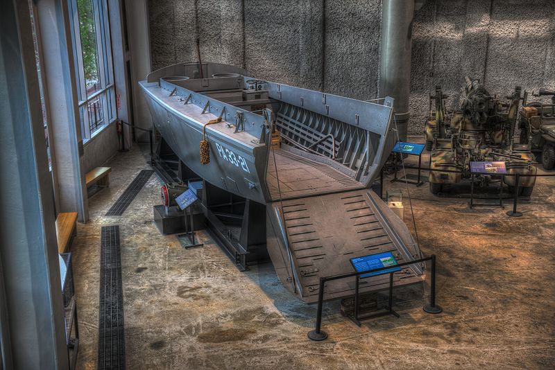 A replica Higgins boat, a D-Day landing craft. File:16 120 156 WWII museum.jpg