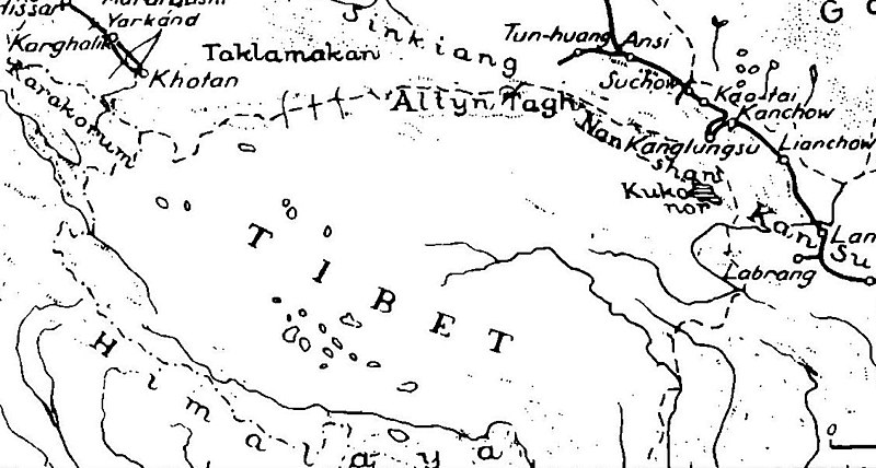 File:1909 Map of Tibet detail, from- Map of Tibet, Mongolia and China in 1909, from- Mannerheim - Across Asia from West to East in 1906-08 (1909, 1940, 1969) vol 1 (page 7 crop) (cropped).jpg