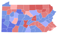 1934 United States Senate election in Pennsylvania results map by county.svg