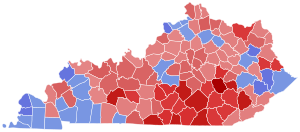 1960 US-Senatswahl in Kentucky Ergebniskarte von county.svg