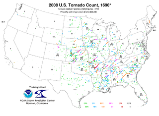 <span class="mw-page-title-main">Tornadoes of 2008</span> List of notable tornadoes occurring in 2008