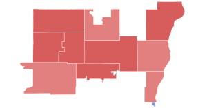 2020 Wisconsin's 6th congressional district election results by county.svg