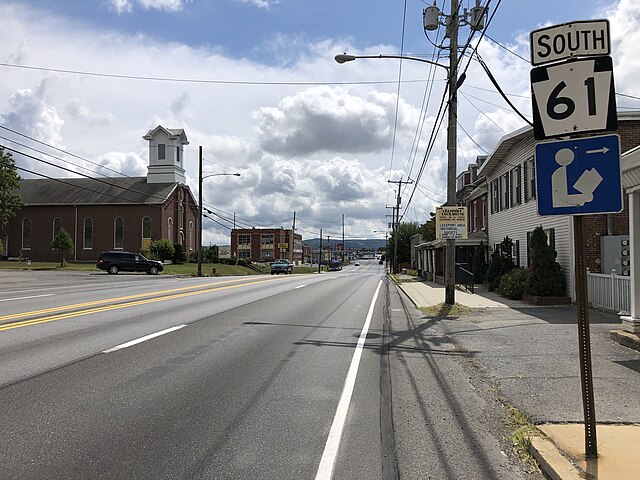 PA 61 southbound in Leesport