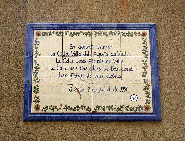 File:43 Placa al c. Xiquets de Valls.jpg