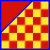 600px chequered HEX-FFE72B HEX-D61206 border HEX-0000FF.svg