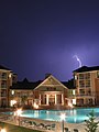 Lightning over Concord Park, Russett, Maryland This is a retouched picture, which means that it has been digitally altered from its original version. Modifications: Blurred a portion of the sky to squelch noise.   Camera location 39° 06′ 29.4″ N, 76° 47′ 42.5″ W    View all coordinates using: OpenStreetMap