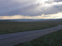 A 163 between Tschadan and Chondergei