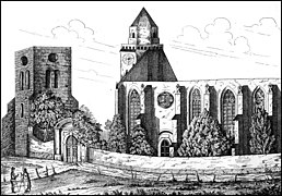 A Szent András-templom és a Verestorony a 17. században
