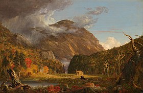 Oq tog'larning chizig'i deb nomlangan tog 'dovoni manzarasi (Crawford Notch) -1839-Tomas Koul.jpg