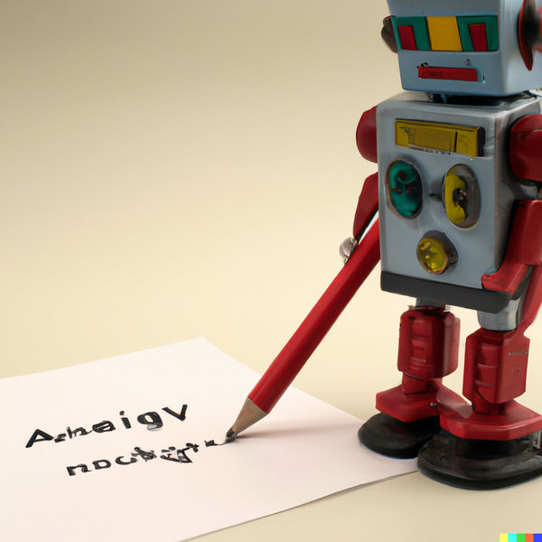 File:A robot writing an apology letter.png