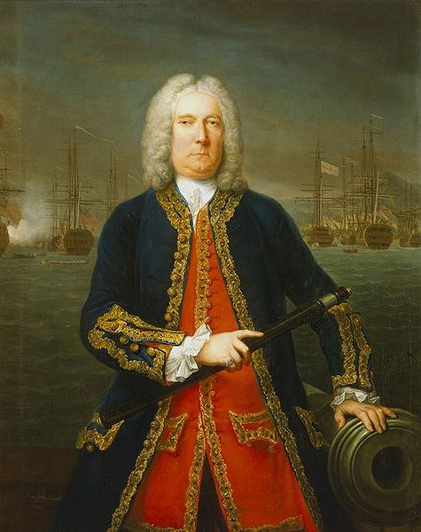 Admiral Thomas Mathews, 1743, by Claude Arnulphy. Pye served under Mathews in the Mediterranean during the 1740s