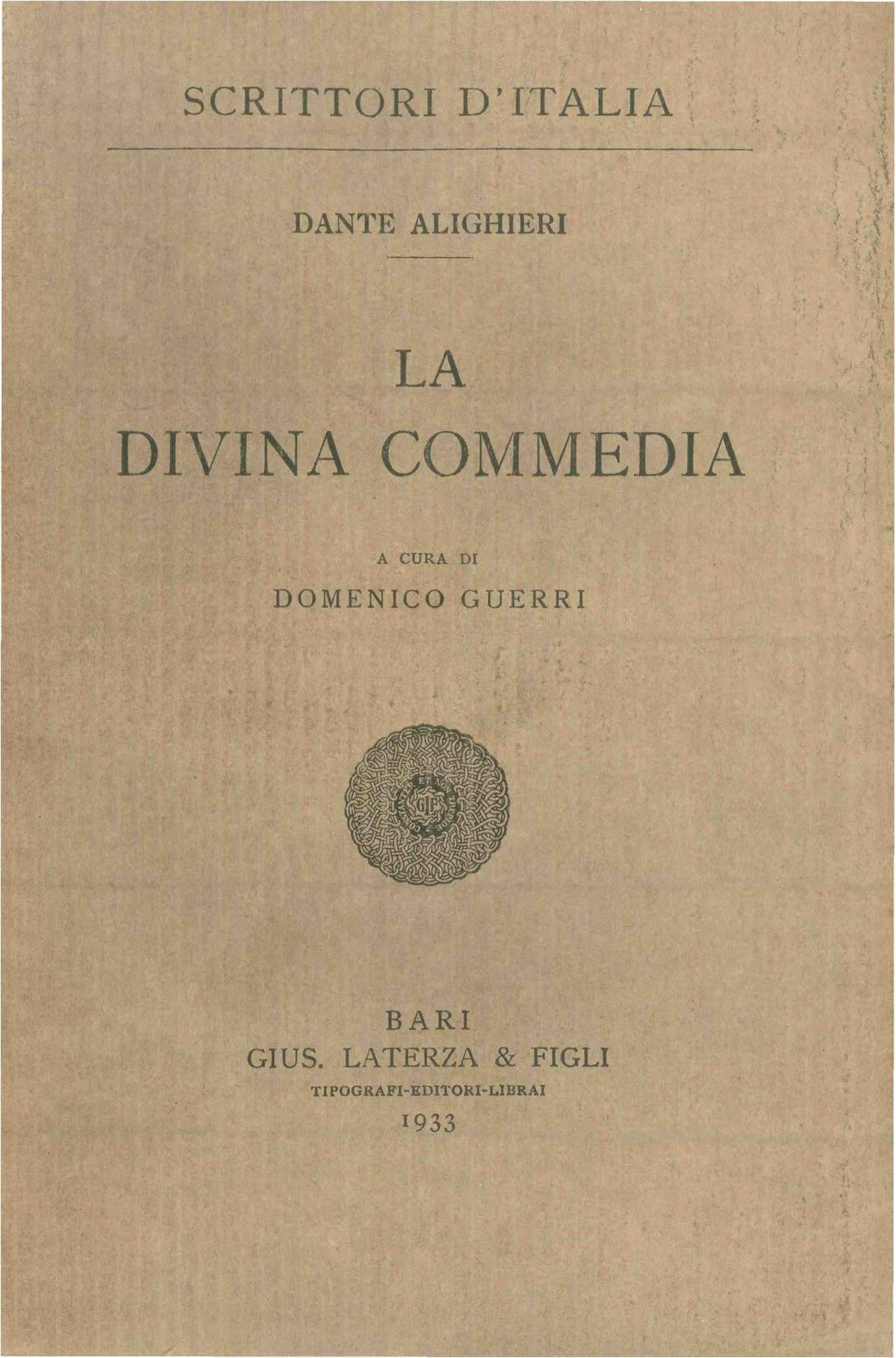 File:Alighieri, Dante – La Divina Commedia, 1933 – BEIC 1730903.pdf -  Wikimedia Commons