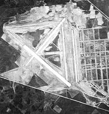 1942 airphoto of the airfield under construction