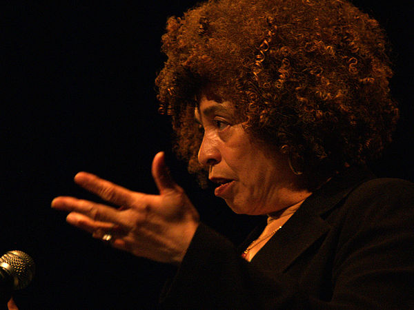 Angela Davis speaking at the University of Alberta on March 28, 2006