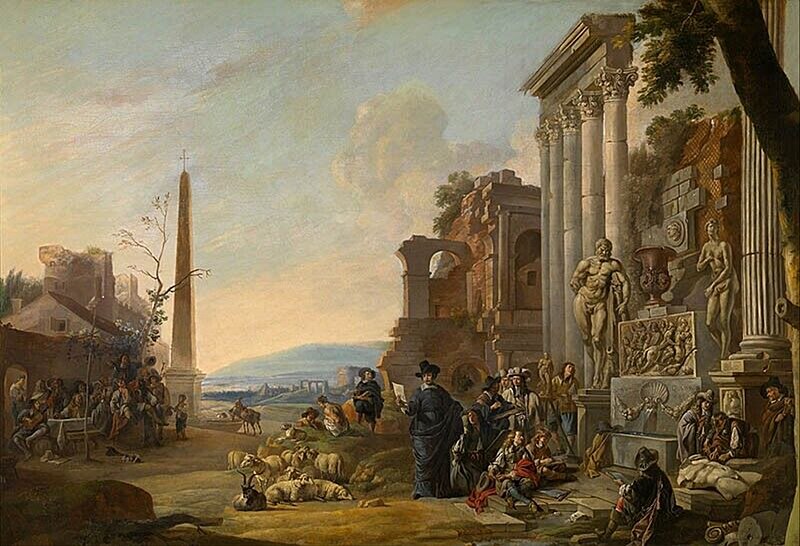 File:Anton Goubau - The Study of art in Rome.jpg