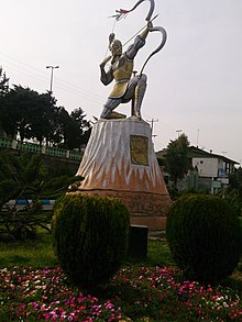 The statue of Arash the Archer in Amol