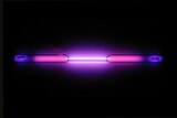 Tube en verre brillant violet