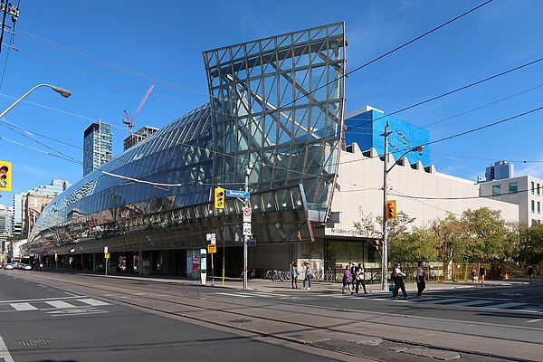 Dundas Street façade of the AGO in 2023